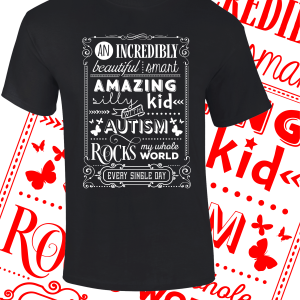 Autism T Shirt – Rocks – Various colours
