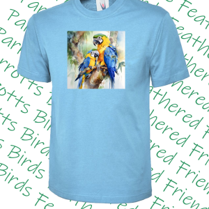 Blue winged Macaw-T Shirt – Various colours