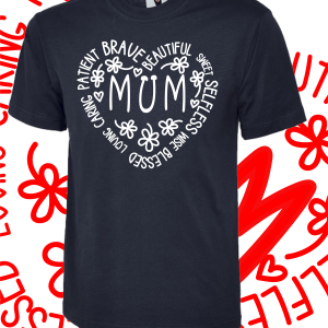 Mum heart -T Shirt – Various colours