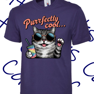 Purrfectly cool cat -T Shirt – Various colours